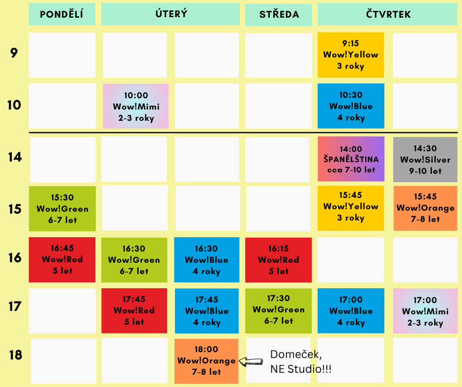 Rozvrh hodin 2025/2026