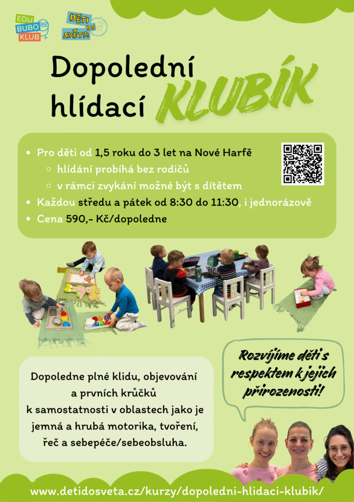 plakát dopolední hlídací klubík